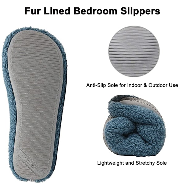 Dame Hjemmesko Komfortable Indendørssko med Memory Foam Varm P