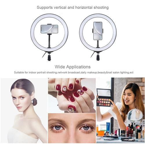 Ringlight Ringlight Xjpl537 jalustalla USB 3 valomoodilla Li:lle