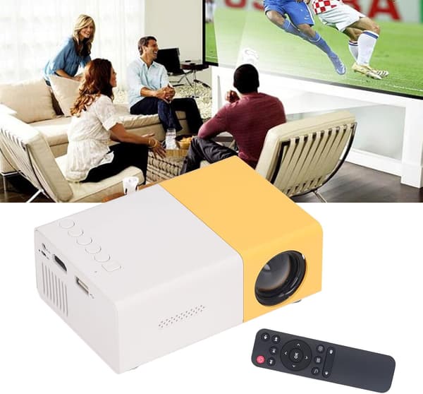 Minip Projektor, LED Mobiltelefon Videoprojektor Full HD til Computer, til Computerskærm