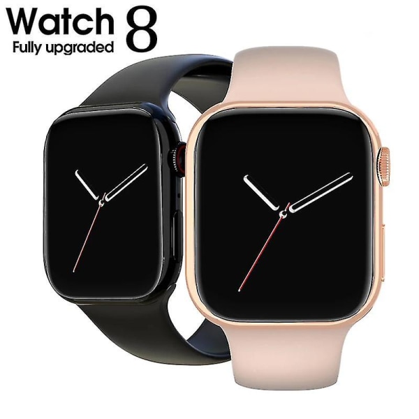 2023 Smart Watch til Apple Smartwatch Series 8 HD-skærm Sport Puls Fitness Tracker Bluetooth Opkald Mænd Kvinder Smartwatch (FMY) white and YinBXG