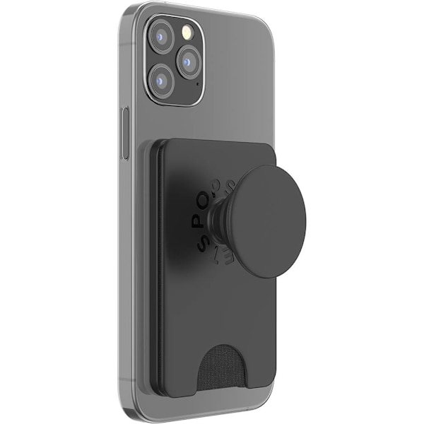 PopSockets PopWallet+ til Magsafe med Grip Sort 50
