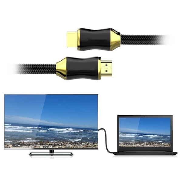 3m HDMI 2.1 Kabel - Ultra HD 8K - Guldbelagt 208