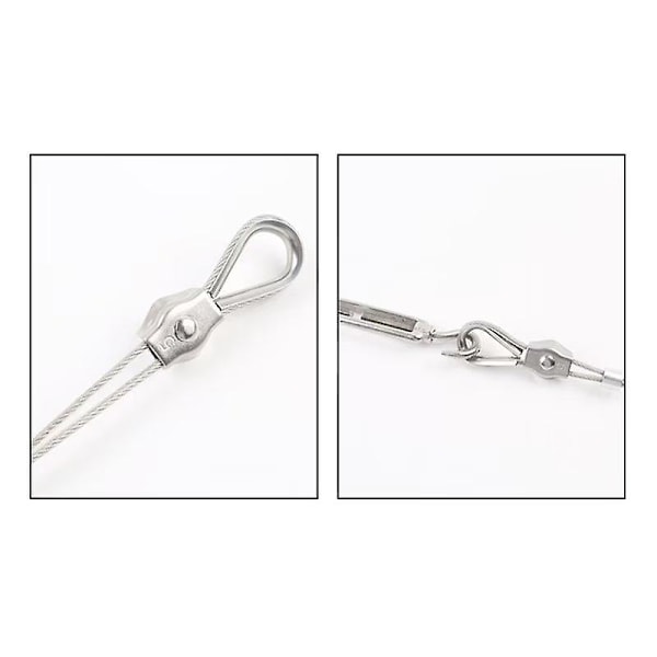 HKK 4mm Simplex Rustfri Stål Kabelbindere [10 stk], 304 Rustfri Stål