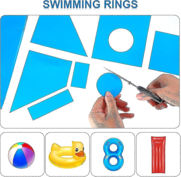 10 stk. vinyl pool liner reparationslap til swimmingpools, 10*25cm