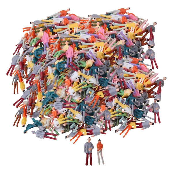 100xMalede Modelfigurer Gadescener OO 1:75 Skala til Bygningslayout