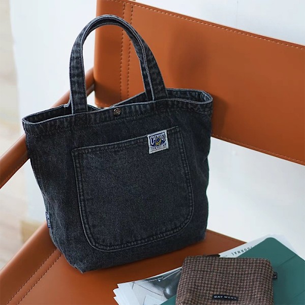 Lounaskassi e Suuri kapasiteetti Pesty denim-kassi piknik-säilytykseen
