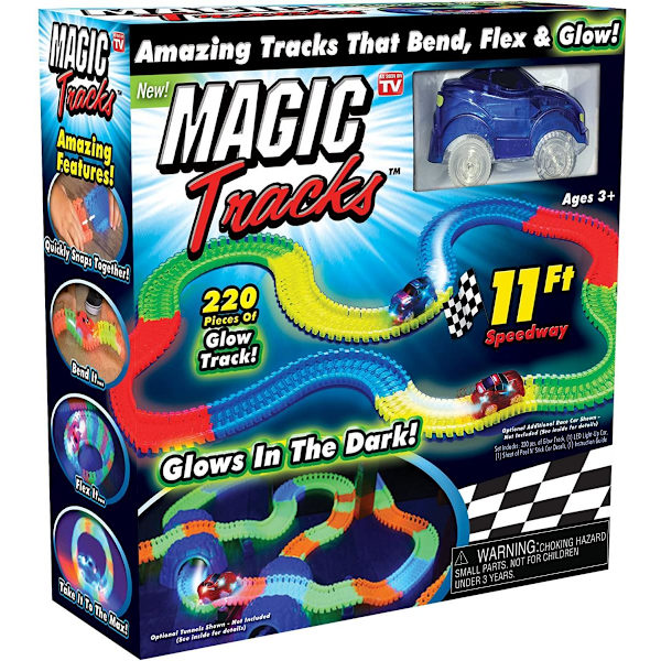 Magic Tracks LED Selvlysende Bilbane 193 Delar + 1 Bil