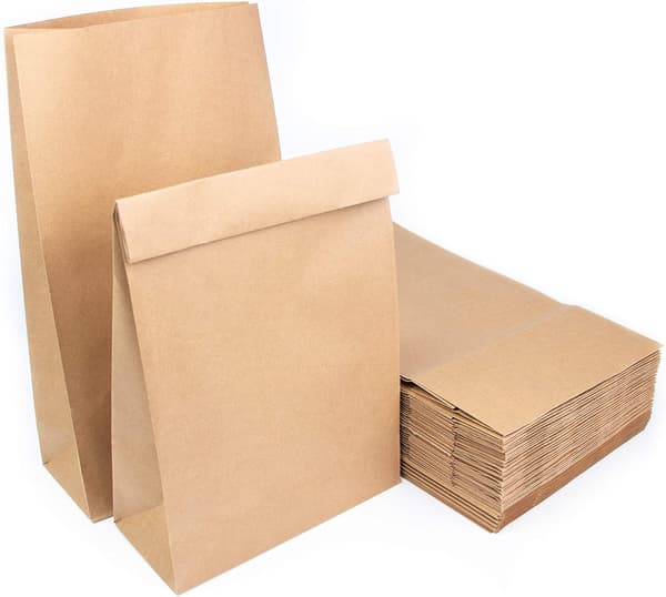 Bruna kraftpapperspåsar, 50-pack - Storlek 25B*14D*33H[mo]