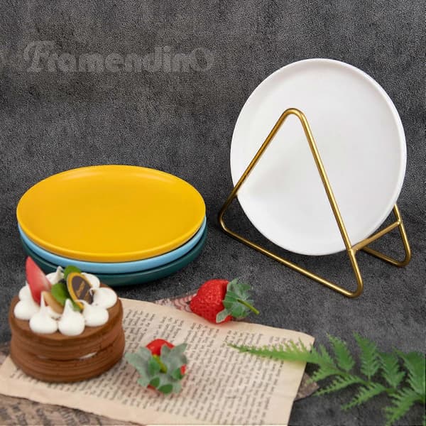 2-pack Gold Coaster Holders, 15cm Metal Design for Round and Square Coasters, Durable and Stylish Drink Accessory
