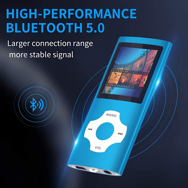 Mp3-soitin, musiikkisoitin 32 GB:n muistikortilla, kannettava