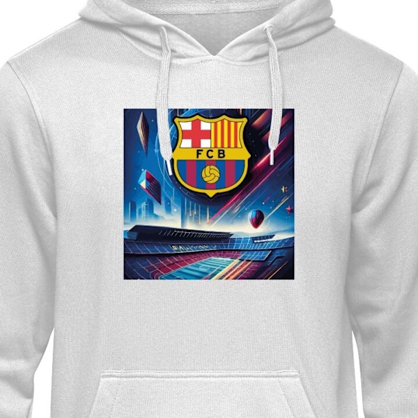 Barn-Hoodie | Mjuk Huvtröja för Barn FC Barcelona grå gray 7-8 År