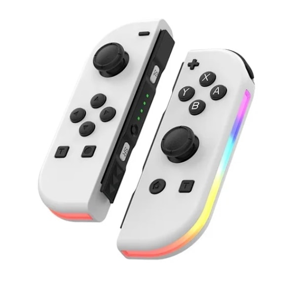 Käsikäyttöinen LED-ohjain, yhteensopiva JoyCon Nintendo Switchin kanssa, valkoinen White WHITE