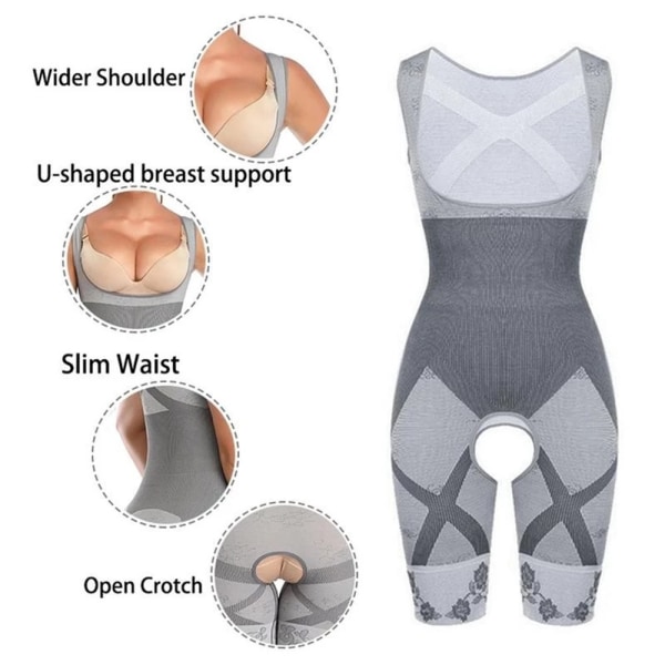 Dam Shapewear Dam Body Shaper GRÅ XXL-XXXL Grå Grey XXL-XXXL