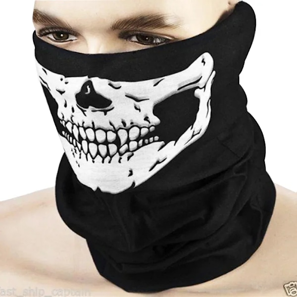 Halloween Party Grim Reaper Sort Kappe Kappe Halloween Kostume Rekvisit Sæt skull mask