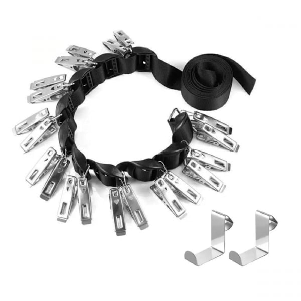 1 stk. Vægmonteret Baseball Cap Holder 20 Clips Bærbar Hat Opbevaring