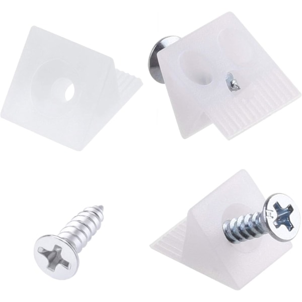 100-pack Möbel Bröst Låda Botten Reparation Fixering, Vit
