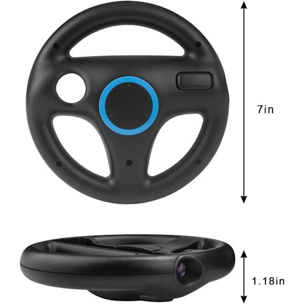 2 * Rat til Wii (sort), Racing Rat Joystick Wii Rat Wii Racing Spil Rat B