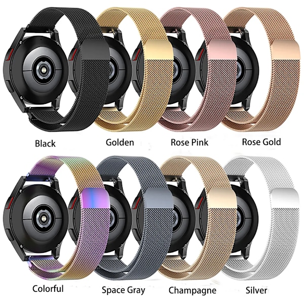 Urrem (20 mm) til Samsung Galaxy Watch 4 40 mm/ 42 mm[mo] dark gray