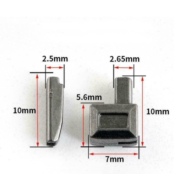 10 st Metall Blixtlås Stoppar Reparation Dragkedja Stopper SVART svart
