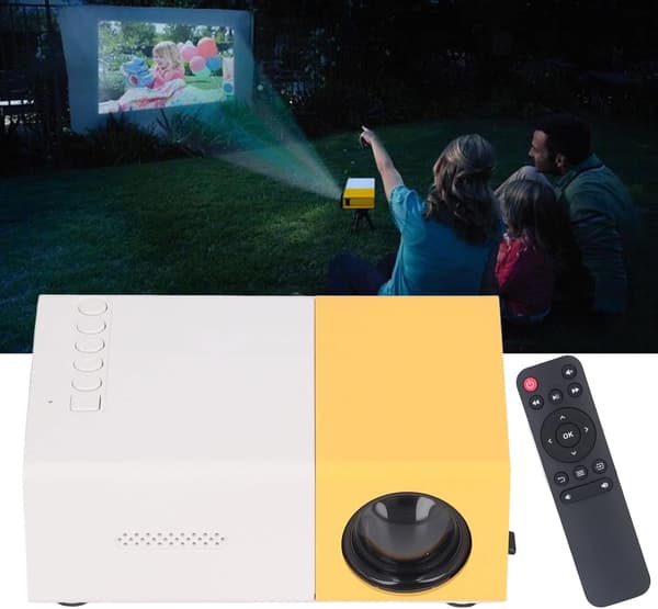Minip Projektor, LED Mobiltelefon Videoprojektor Full HD til Computer, til Computerskærm