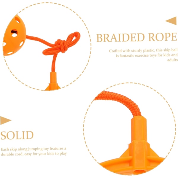 1 st Hoppboll för Barn Orange - Hoppboll Leksaksset Fångstboll Set Fitnessspel för Pojkar och Flickor Orange