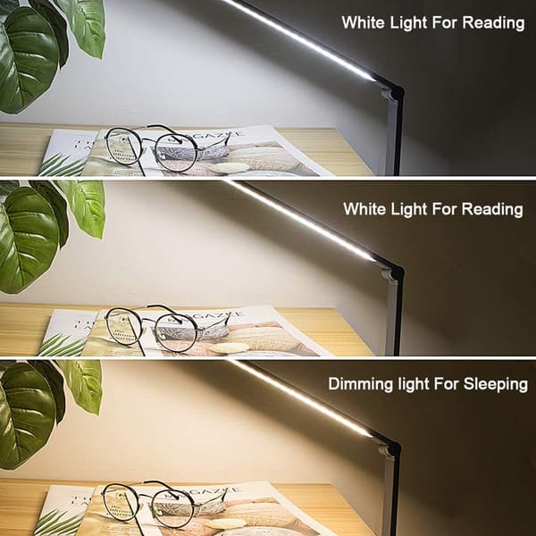 LED Trådløs Skrivebordslampe USB-Lading 5 Lysmoduser Trinnløs Dimming
