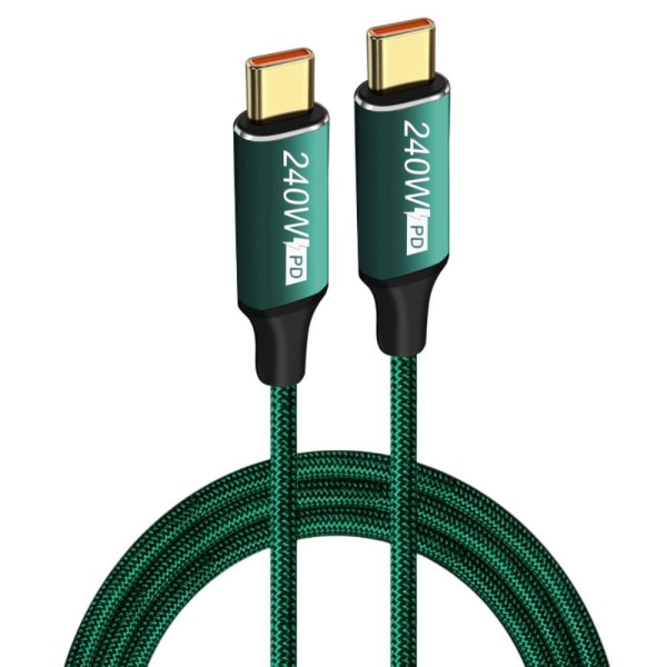 USB C Snabbladdningskabel Typ-C Datasladd GRÖN 1M Green