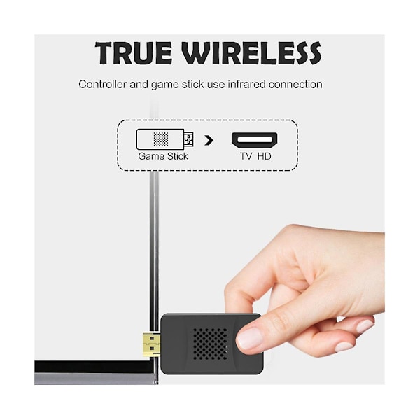 USB Langaton Y2 HD Kannettava TV-pelikonsoli Sisäänrakennettu 1800 Retro-peliä Tukee Kaksoisohjaimia