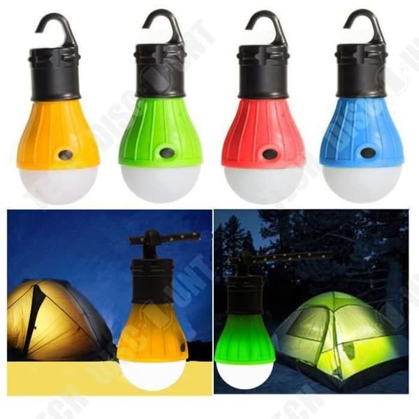 Lanterne - Noname - Sæt med 2 - LED - Strømforsyning 3 AAA-batterier - Udendørs camping Blå, Gul