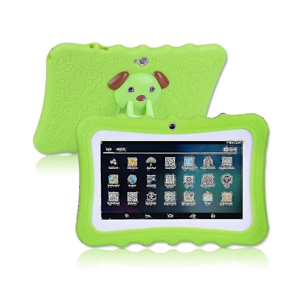 Bebetter 7-tommers nettbrett for barn Android-nettbrett med 8 GB ROM, 1024*600 oppløsning, WiFi, grønn farge