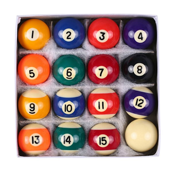 16 st/paket Mini Poolboll Polyester Harts 25MM/32MM/38MM Barn Biljardbord Bollar Set Kid Pool Ball Komplett Set 0.27 25mm