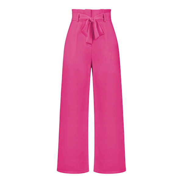 Women's suit pants, casual and versatile wide leg pants with belt temperament, commuting pants, summer rose XL rose