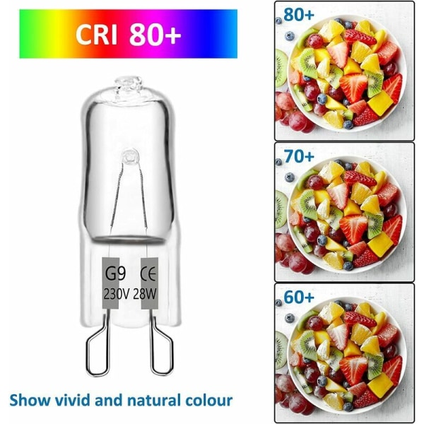 G9 halogeenilamppu 28W 230V, 370LM 2700K lämmin valkoinen himmennettävä, G9 kapselilamput, kattokruunuihin, maisemavaloihin, seinävalaisimiin, kaappivalaisimiin, pakkaus o