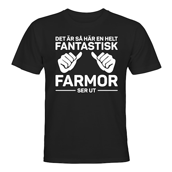 Fantastisk Farmor - T-SHIRT - UNISE Svart - 4XL