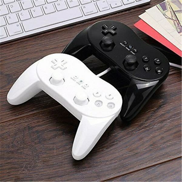 2023 Pro Gamepad til Nintendo Wii Anden generations klassiske kablede spil hvid