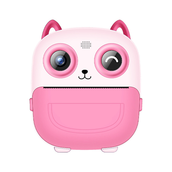 HD Mini Kamera Barn Termisk Skrivare Digitalkamera Rosa (Inget Kort)