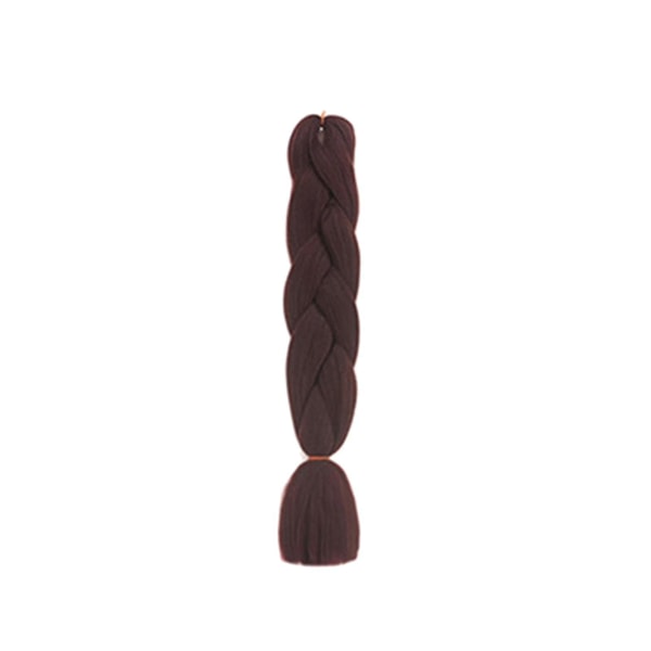 Flettehår 60 cm Hårforlengelser Syntetisk fiber Heklet flette Dreadlocks Flerfarget Dark Brown