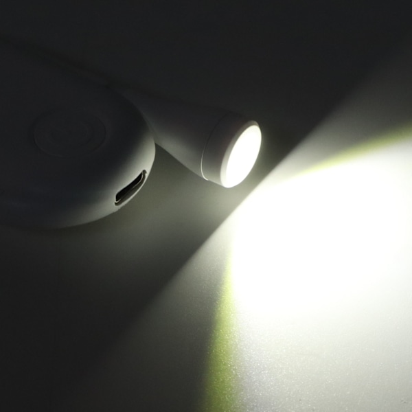 Mini Clip-On -lamppu USB Ladattava 3 Valotilaa Lukuvalo 360 Asteen Joustavalla Varrella Matkailuun ja Retkeilyyn {GKS}