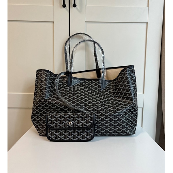 Dogtooth taske stor kapacitet håndtaske mor taske håndtaske gave kvinder sort-Xin blcak blcak M size