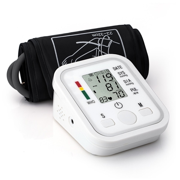 Blodtryksmåler til overarm Automatisk Hvid White White White