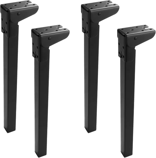 Sæt med 4 foldbare bordben 35 CM, 90 graders foldbare bordben, sorte foldbare sofabordben