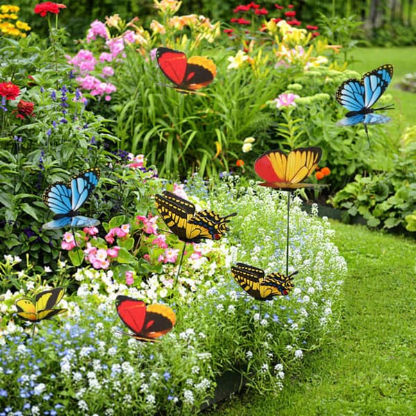 50 - Simulerede sommerfugle flagrende i vinden 50pcs