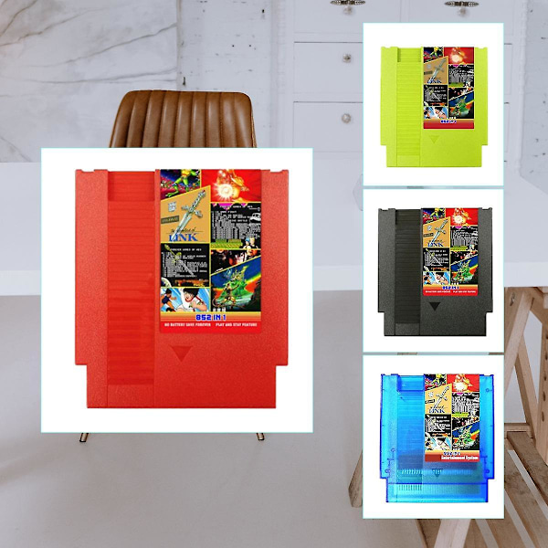 Forever GAMES OF NES 852-i-1 (405+447) Spelkassett för NES-konsol, 1024MBit Flash-chip i bruk - Svart