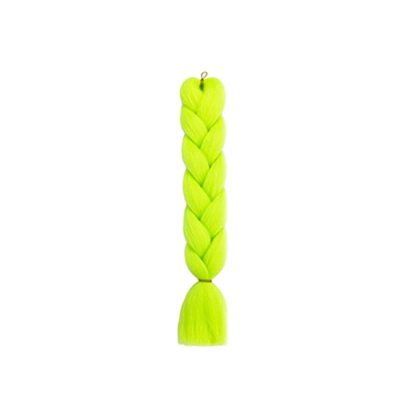 Flette hår 60 cm Hårforlengelser Syntetisk fiber Heklet flette Dreadlocks Flerfarget Green