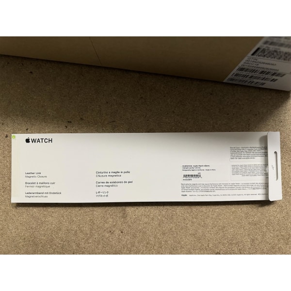 Läderlänk för Apple Watch 42 mm 44 mm 45 mm 49 mm (M/L) - Svart