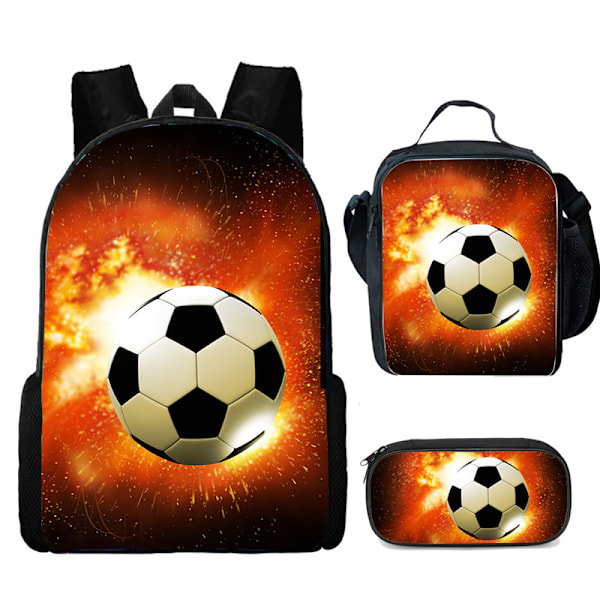 Fotballmåltid väska pennlåda student ryggsäck fotboll case Footb Footb Football pencil case