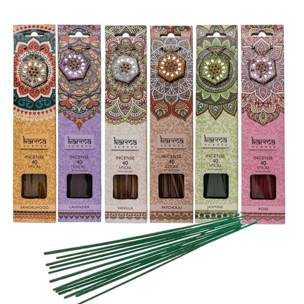 40-pack - Rökelsepinnar / Rökelse - Välj din doft! Brun Brown Patchouli