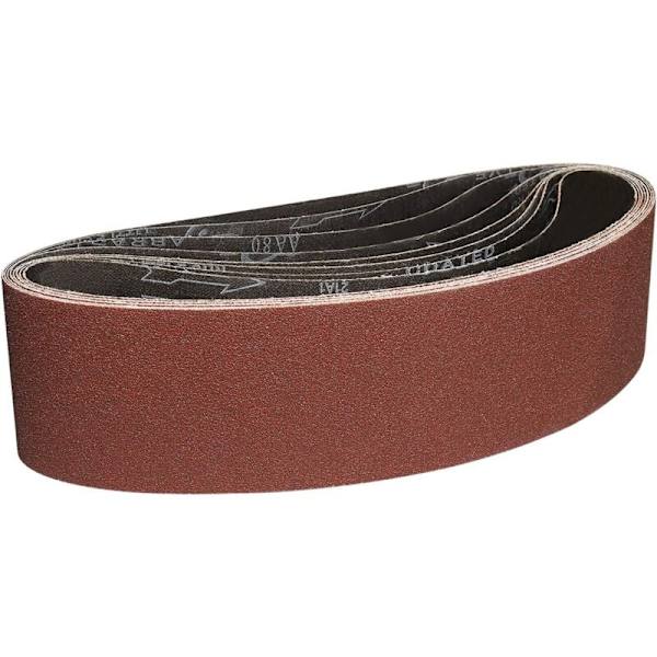 Slibebånd 100 x 915 mm – 8 stk. slibebånd med korn 80 til slibning og polering med bærbare båndslibere