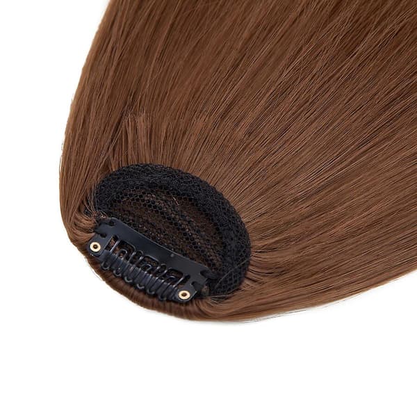 Clip-in Hår Bangs Extensions Fransk Hår Bangs Stilig Hår Bangs Hårstykker lysebrun lysebrun lightbrown 28cm