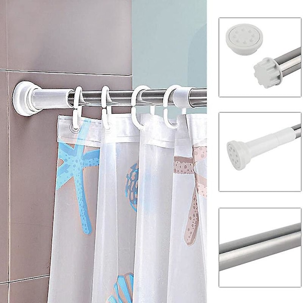 Kinlo Brusestang 50-80cm Roterende Justerbar Brusestang Også Som En Tøjstang / Spændestang Med Sikkert Greb Uden Boring I Garderoben